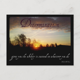 Determination Inspirational Quote Postcard