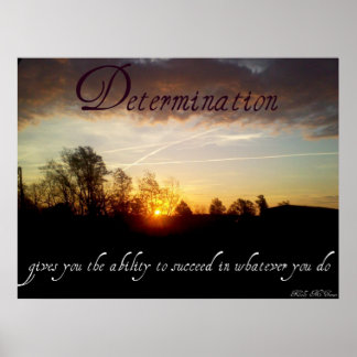 Determination Inspirational Quotes Poster