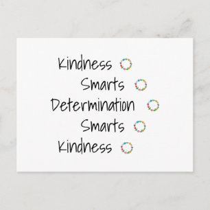 Determination, Smarts, Kindness Vector (© Mira) Postcard