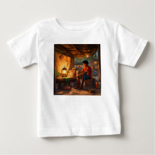 "Determination Under the Lantern's Glow" Baby T-Shirt