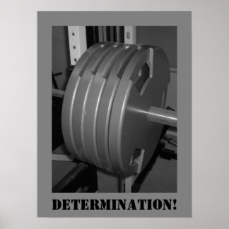 DETERMINATION! Weightlifting Exercise Gym Poster