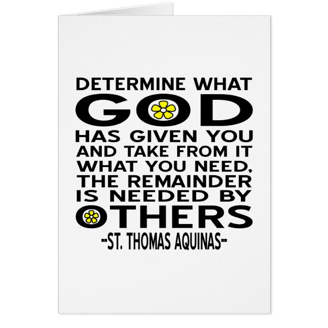 Determine What God Has Given You Aquinas Quote (Front)