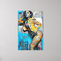 'Determined' Abstract Woman Silhouette Wall Art