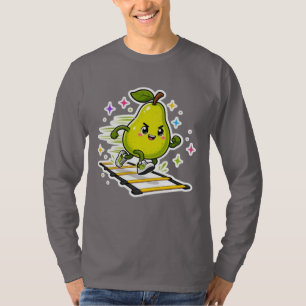 Determined Pear Agility Ladder Workout Cartoon Sti T-Shirt