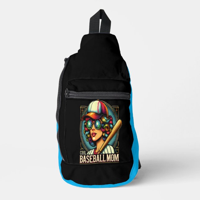 Determined Woman Empowered:  Best Baseball Mum Sling Bag (Front)