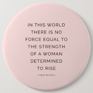 Determined Woman Inspiring Quotes Pink Black 6 Cm Round Badge