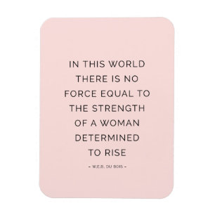 Determined Woman Inspiring Quotes Pink Black Magnet