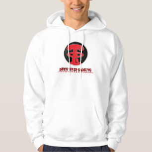 Deth Grip Gaming Red Logo on White Hoodie