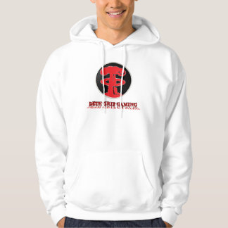 Deth Grip Gaming Red Logo on White Hoodie