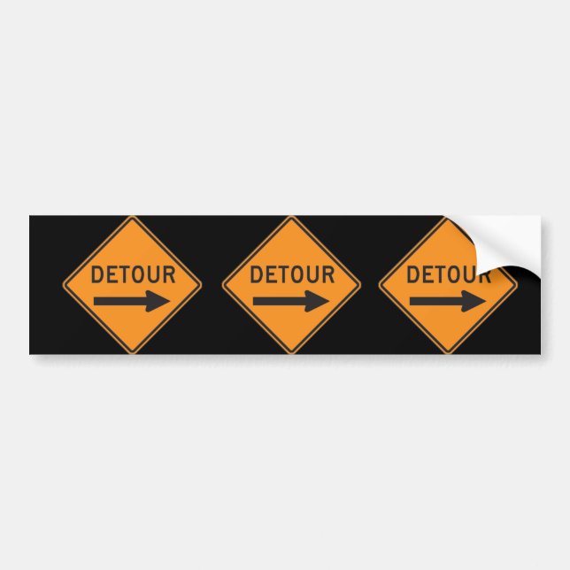 Detour Bumper Sticker 3-Pack (Front)
