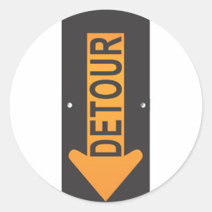 Detour Classic Round Sticker