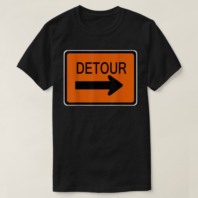 Detour Sign Simple Easy Halloween Costume  T-Shirt (Design Front)