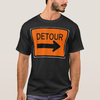 Detour Sign Simple Easy Halloween Costume  T-Shirt