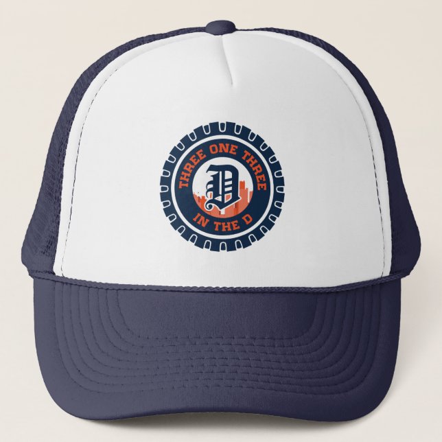DETROIT - 313 IN THE D - MOTOR CITY TRUCKER HAT (Front)