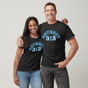 Detroit 313 Zip Area Code T-Shirt