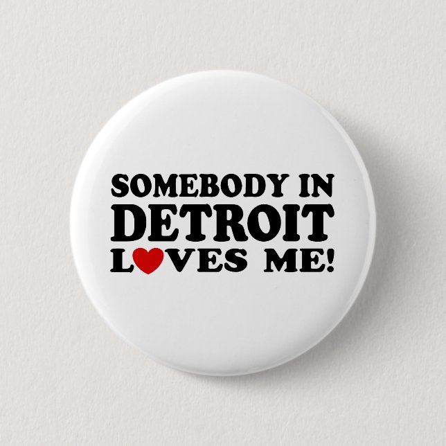 Detroit 6 Cm Round Badge (Front)
