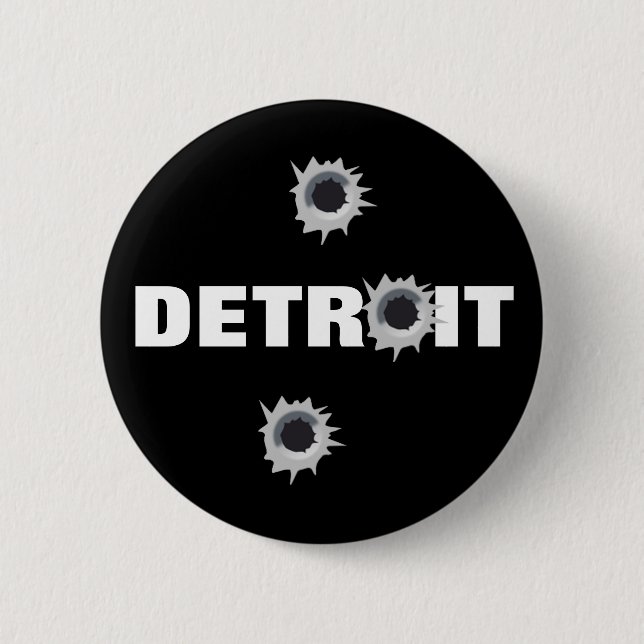 Detroit 6 Cm Round Badge (Front)