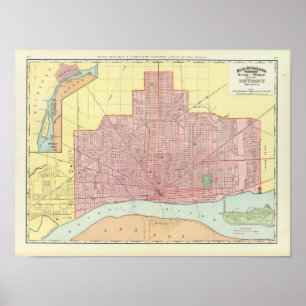 Detroit and Vicinity Poster