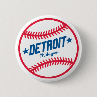 Detroit Baseball 6 Cm Round Badge