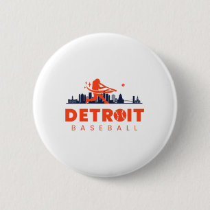 Detroit Bysebyll Vintage Minimalist Retro Bysebyll 6 Cm Round Badge