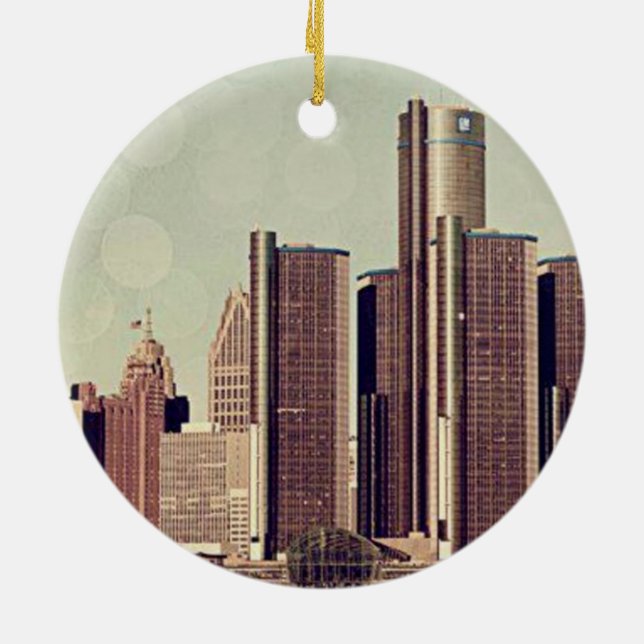 DETROIT CERAMIC TREE DECORATION (Back)