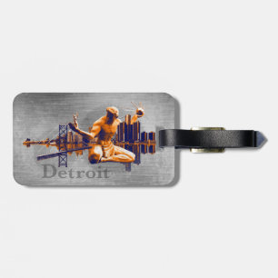 Detroit City Luggage Tag