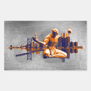 Detroit City Rectangular Sticker