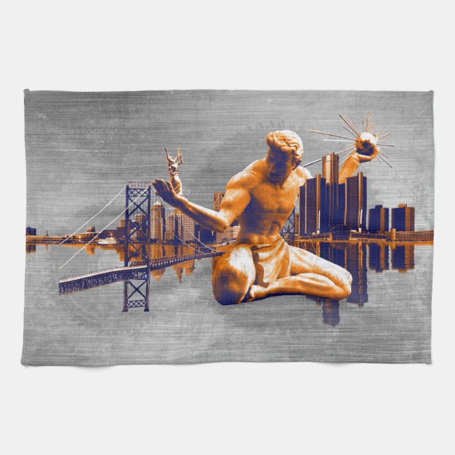 Detroit City Tea Towel (Horizontal)