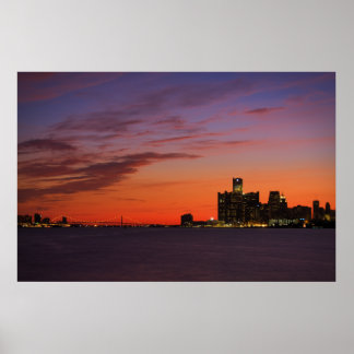 Detroit Cityscape #0652 Poster