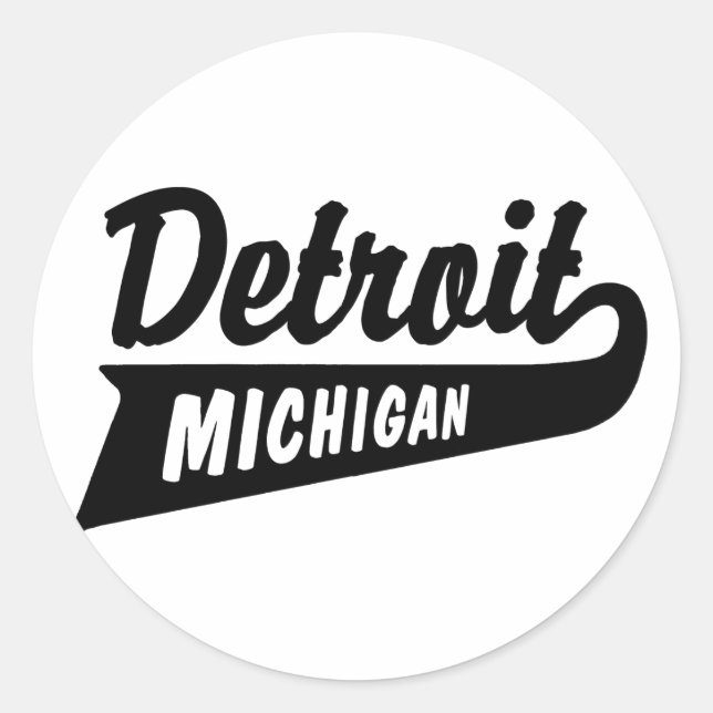 Detroit Classic Round Sticker (Front)