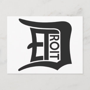 Detroit D Postcard
