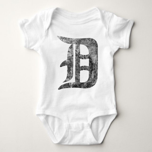 Detroit D wash Baby Bodysuit (Front)