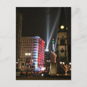 Detroit - Downtown lights Postcard