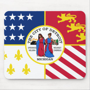Detroit Flag Mouse Pad