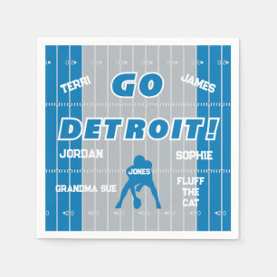 Detroit Football Family Paper Napkin