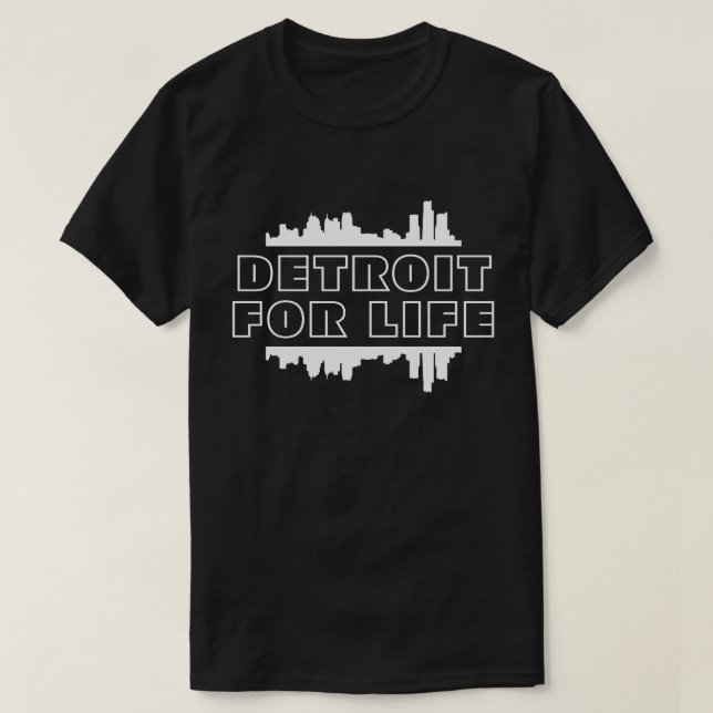 Detroit for Life - Skyline T-Shirt (Design Front)
