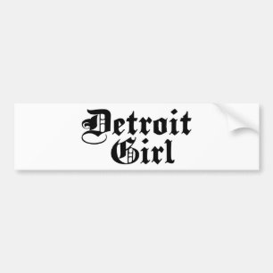 Detroit Girl Bumper Sticker
