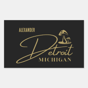 Detroit Golden Mushroom Customisable Sticker