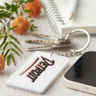Detroit Graffiti Style  Key Ring