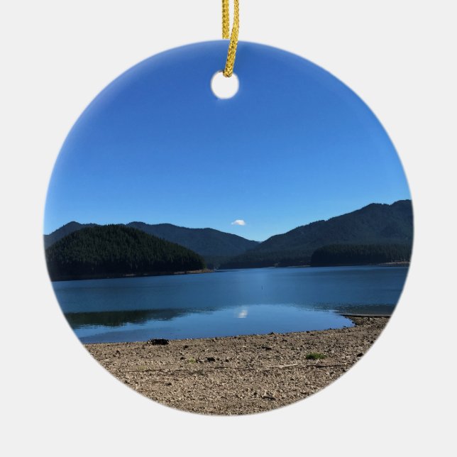 Detroit Lake, Oregon Ceramic Ornament (Front)