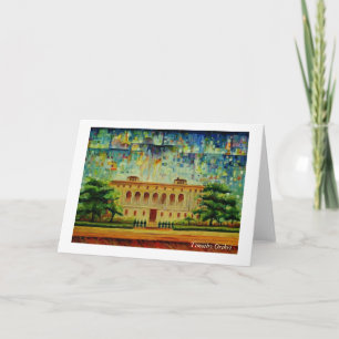 "Detroit Main Library Rendition" Greeting Card