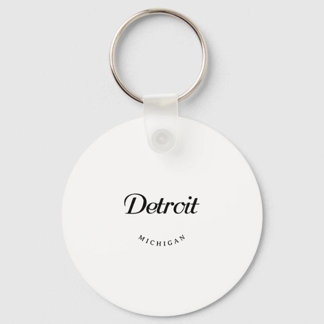 Detroit MI Key Ring (Front)