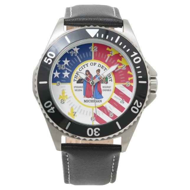 Detroit (Michigan) City flag Watch (Front)