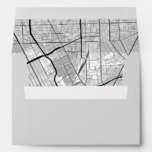 Detroit, Michigan City Map Envelope