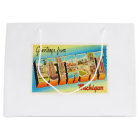 Detroit Michigan MI Old Vintage Travel Souvenir