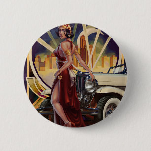 Detroit, Michigan Motor City 6 Cm Round Badge