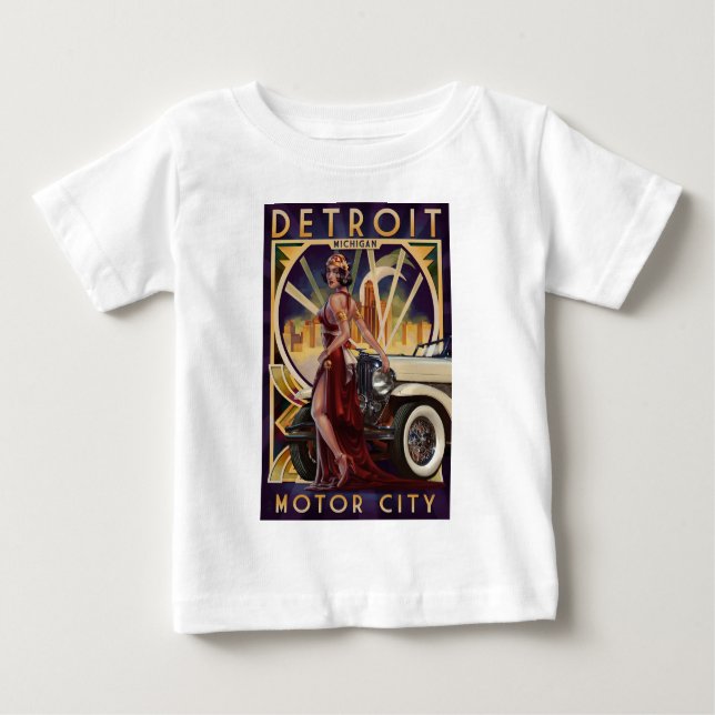 Detroit, Michigan | Motor City Baby T-Shirt (Front)