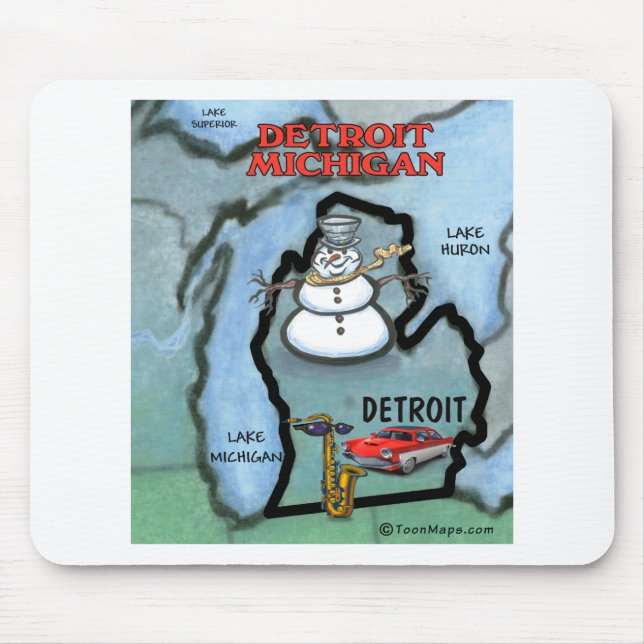 Detroit Michigan Mouse Pad (Front)