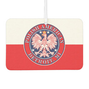 Detroit Michigan Polish Eagle Car Air Freshener