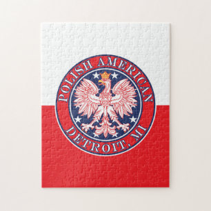 Detroit Michigan Polish Eagle Jigsaw Puzzle